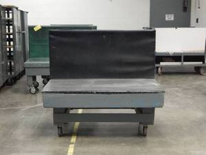 Large Industrial Heavy Duty One Sided Bench Style Rolling Wood Cart