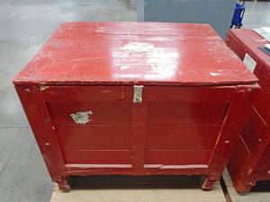 Large Vintage Heavy Duty Hinged Wood Shipping Storage Cargo Crate Container