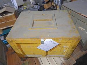 Large Vintage Heavy Duty Hinged Wood Shipping Storage Cargo Crate Container