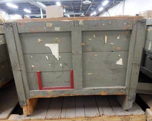 Large Vintage Heavy Duty Wood Shipping Storage Cargo Crate Container