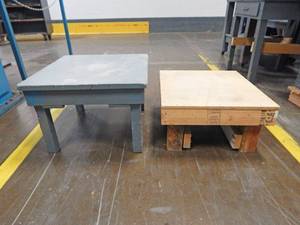 Set of 2 Short Heavy Duty Industrial Wood Work Benches