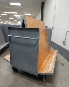 Large Industrial Heavy Duty Wood A-Frame Rolling Panel Truck Cart