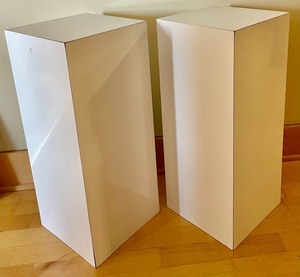 2 White Pedetals