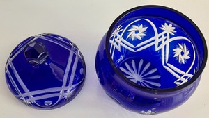 Cool Cobalt Blue Jar with a Lid
