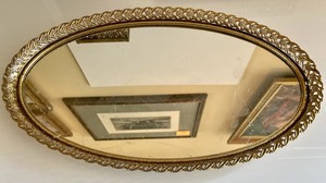 Golden Tissue Boxes and a Vanity Tray
