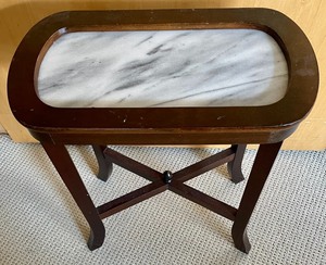 Petite Marble Top Accent Table