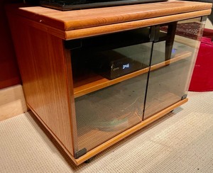 TV Stand with Glass Doors