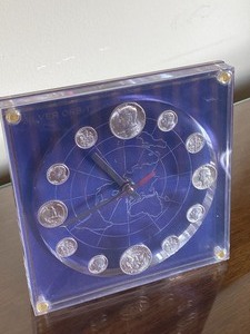  Silver Orbit   Vintage Coin Clock by Marion Kay L
