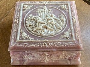 Vintage Incolay Stone Dresser Box