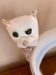 Glass Art Cat Figurine