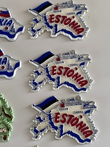 Just for Fun Seven Refrigerator Magnets from (3) Estonia, (2) Slovakia, (3) Lithuania and (1) Russia
