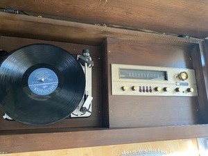 Mid Century Record Console Record PlayerRadio