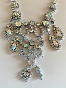 Vintage Dazzling Rhinestone Costume Jewelry Necklace