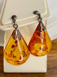 Two Pairs of Amber Earrings