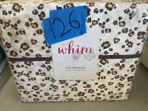 Whim By Martha Stewart Collection Novelty Print FULL 3-pc. Sheet Set, 250 Thread Count 100% Cotton In Cheetah