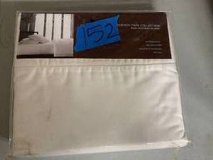 Hudson Park 500 Thread Count, 100 Percent Pima Cotton Iron Free Queen Extra Deep Flat Sheet