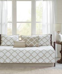 Madison Park Essentials Merritt 6-Pc. Reversible TaupeWhite Daybed