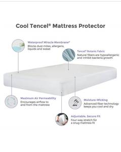 AllerEase Ultimate Protection Temperature Balancing Waterproof King Mattress Protector