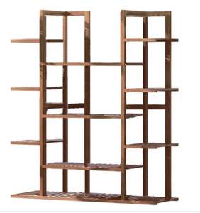 lot 9 image: 7-TierBamboo Shelf Flower Garden Indoor Outdoor Pot Plant Stand