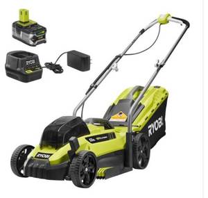 lot 11 image: 13 in. ONE Walk Behind Push Lawn Mower - 4.0 Ah BatteryCharge