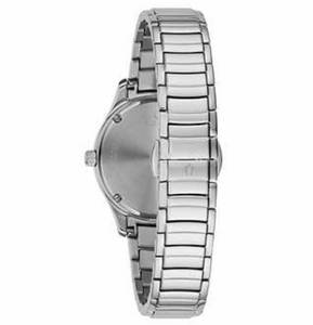 lot 14 image: Bulova Black Mother-of-Pearl Dial Stainless Steel Ladies Watch the retail price in Costco is $289.99