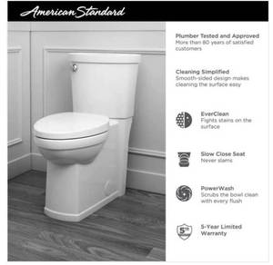 lot 17 image: Cadet 3 Decor Tall Height 2-Piece 1.28 GPF Single Flush Elongated Toilet