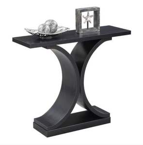 lot 20 image: Newport36 in.Black Standard Rectangle CompositeConsole Table.