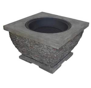 lot 23 image: Karina32in.x20in.Square Concrete Wood Burning Fire Pit