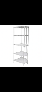 lot 62 image: Chrome 5-Tier Corner Metal Wire Shelving Unit (18 in. W x 72 in. H x 27 in. D)