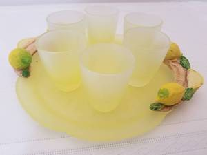 Vintage Limoncello Set and Pitcher