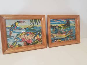 Pair of Vintage Paint by Numbers