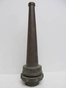 lot 17 image: Large Old Vintage Heavy Solid Brass Fire Hose Nozzle