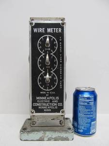 lot 38 image: Vintage Industrial Minneapolis Electric & Construction Company Wire Meter