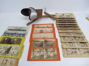 lot 42 image: Antique Stereoviewer & Views