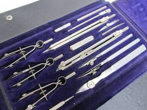 lot 44 image: Nice Complete Set of Antique FRIEDMANN Drafting Tools