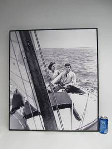 lot 53 image: Large JFK & Jackie Kennedy Sailing Photo Print