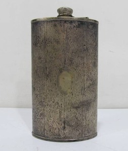 lot 108 image: Large Oversized Antique 1920s Signed EVANS Silver Plated Flask