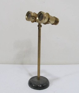 lot 111 image: Solid Brass Opera GlassesBinoculars on Stand