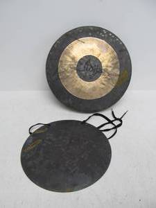 lot 154 image: 2 BrassMetal Gong Cymbals