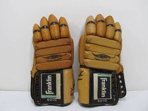 lot 212 image: Vintage Franklin Leather Hockey Gloves