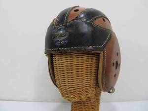 lot 213 image: Old Vintage Leather Football Helmet