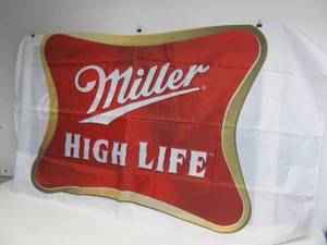 lot 85 image: Large MILLER HIGH LIFE Beer Advertising Banner
