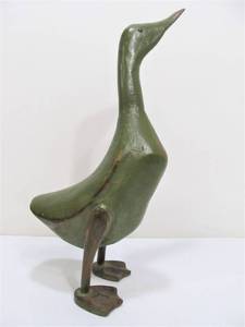 lot 246 image: Larger Painted Wooden Duck 