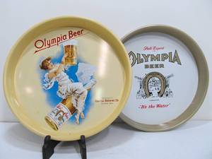 lot 264 image: &nbsp2 Vintage OLYMPIA Beer Trays