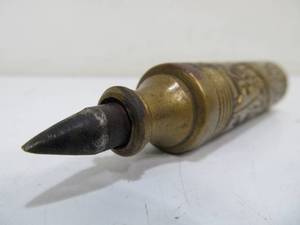 lot 270 image: Antique 1870s-80s Heavy Brass Plumb Bob Tool