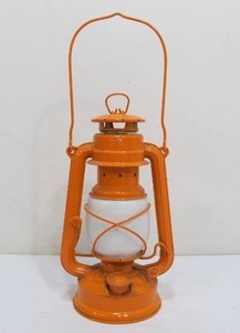 lot 278 image: Vintage German Orange Metal Feuerhand Lantern
