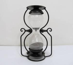 lot 285 image: Large Glass & Metal Hourglass 
