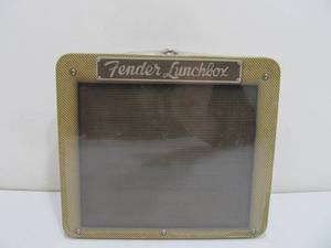 lot 289 image: Limited Edition FENDER Retro Guitar Amplifier Lunchbox Full of Supplies & Accessories.