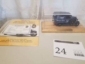 lot 24 image: 124 Scale 1931 Ford Panel Delivery Truck Die-cast Metal Replica Model by Danbury Mint