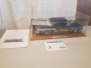lot 3 image: Museum Masterpiece 112 Scale 1957 Chevrolet Super Pro Street Die-cast Metal Replica Model by Danbury Mint